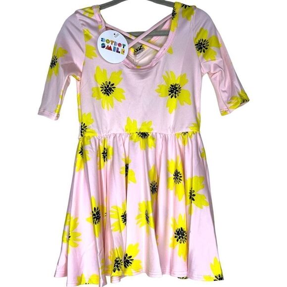 NEW Dot Dot Smile Yellow Floral Pink Ballerina Dress 2T - Picture 7 of 8